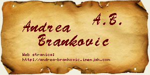 Andrea Branković vizit kartica